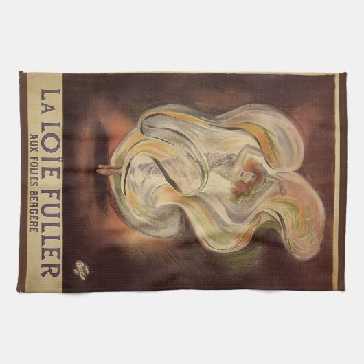  Kunst Nieuw, La Loie Fuller Modern Dancer Theedoek (Horizontaal)