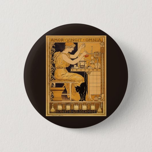 kunst Nieuw, liefde verovert alle wetenschappers Ronde Button 5,7 Cm (Voorkant)