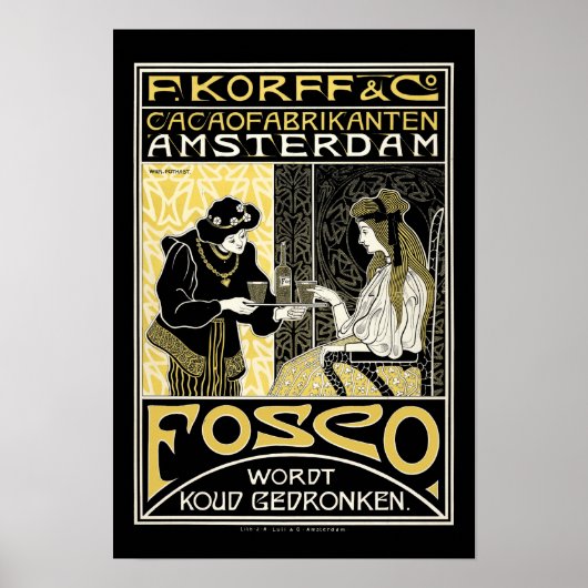  kunst Nieuw-Nederlands chocolade AD Poster (Voorkant)