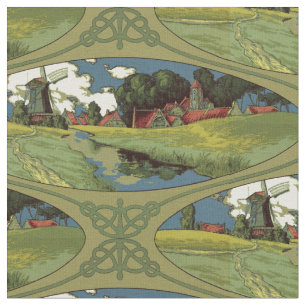  Kunst Nieuw nieuw 1900 Nederlandse Windmillpatroo Stof