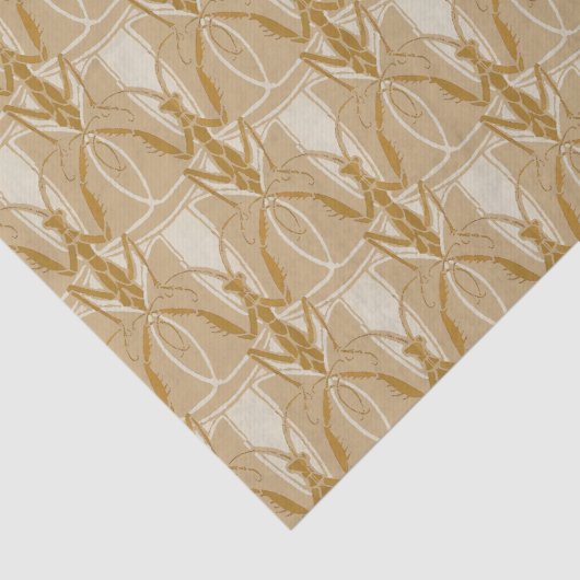 Kunst Nieuw Praying Mantis Patroon Tissuepapier (Detail)