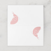  kunst Nieuw - Roze Butterfly Wedding Plaatskaartje (Buitenkant ongevouwen)