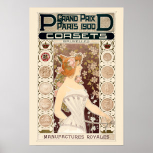  kunst Nieuw-Zeeland Parijs Corsets AD Poster