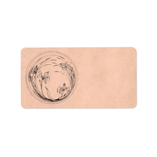  Kunst Nieuw-Zeeland - Sjabloon Iris Etiket (Voorkant)