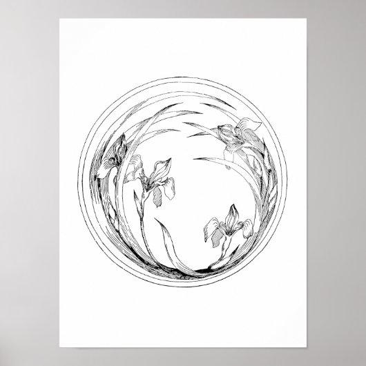  Kunst Nieuw-Zeeland - Sjabloon Iris Poster (Voorkant)