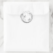  Kunst Nieuw-Zeeland - Sjabloon Iris Ronde Sticker (Tas)