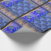 Kunst Nieuw zwart, paars irisverpakkingspapier Cadeaupapier (Hoek)