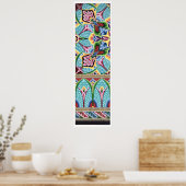 Kunst nieuwe abstracte patroon kleurrijke textielk poster (Keuken)