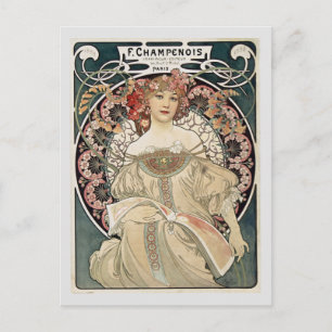  Kunst Nieuwe Alphonse Mucha Kunst schilderen Briefkaart