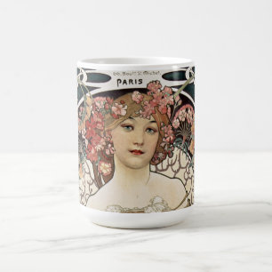 Kunst Nieuwe Alphonse Mucha Kunst schilderen Koffiemok