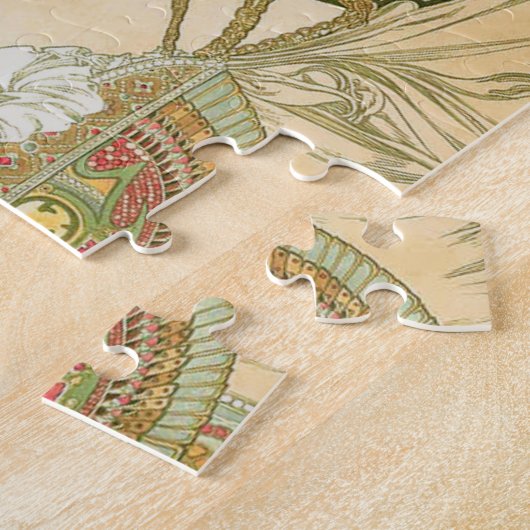  Kunst Nieuwe Alphonse Mucha Kunst schilderen Legpuzzel (Zijkant)