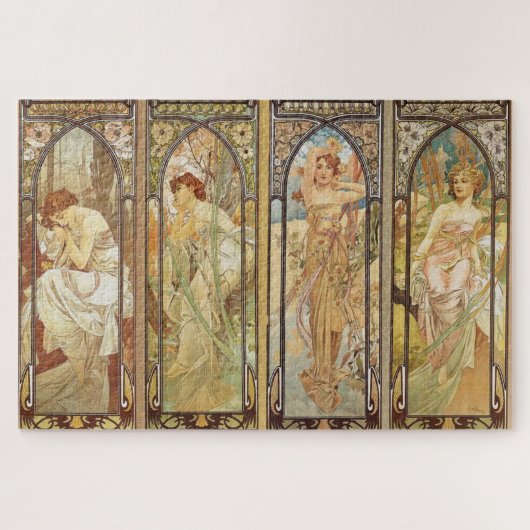 Kunst Nieuwe Alphonse Mucha Kunst schilderen Legpuzzel (Horizontaal)