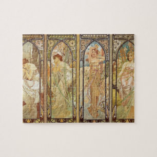  Kunst Nieuwe Alphonse Mucha Kunst schilderen Legpuzzel