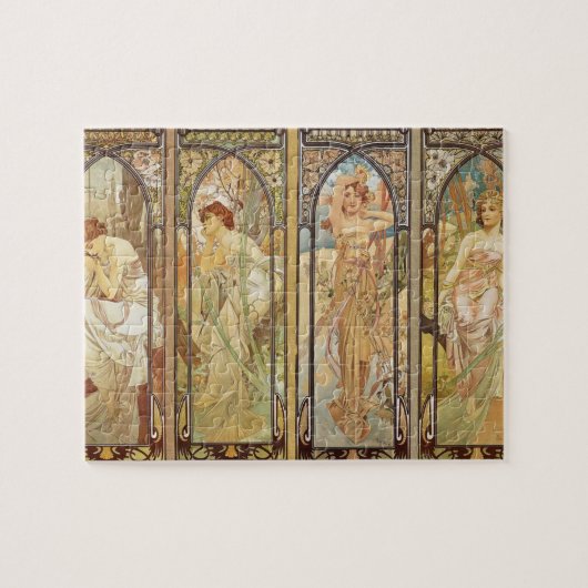  Kunst Nieuwe Alphonse Mucha Kunst schilderen Legpuzzel (Horizontaal)