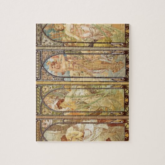  Kunst Nieuwe Alphonse Mucha Kunst schilderen Legpuzzel (Verticaal)