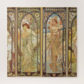  Kunst Nieuwe Alphonse Mucha Kunst schilderen Legpuzzel (Verticaal)