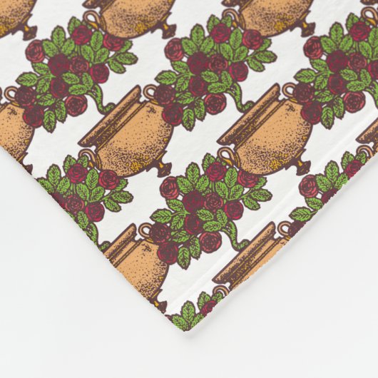  Kunst Nieuwe Beeldbedekking rosebush Fleece Deken (Hoek)