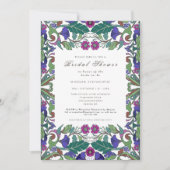 Kunst Nieuwe  blauwe roze florale bridale bloem Kaart (Voorkant)