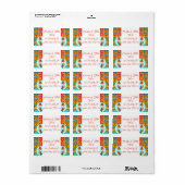 Kunst nieuwe bloem  bloem Victoriaans Etiket (Full Sheet)