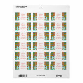Kunst nieuwe bloem  bloem Victoriaans Etiket (Full Sheet)