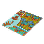 Kunst nieuwe bloem  bloem Victoriaans Tegeltje (Zijkant)