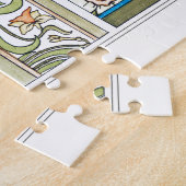 Kunst nieuwe bloem  textielbloem legpuzzel (Zijkant)