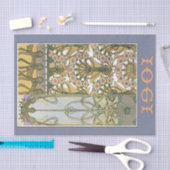 Kunst nieuwe bloemen alphonse mucha florale kunst tissuepapier (Craft)