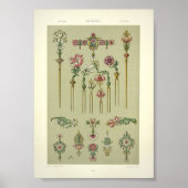 Kunst nieuwe bloemkool Victoriaans edelstenen Poster (Voorkant)