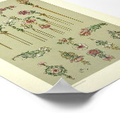 Kunst nieuwe bloemkool Victoriaans edelstenen Poster (Hoek)