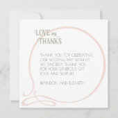  kunst Nieuwe Blush Pink Butterfly Wedding Bedankkaart (Voorkant)