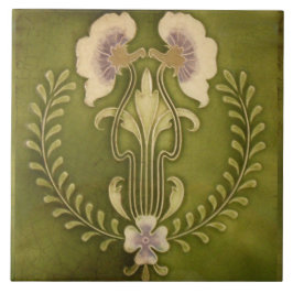  Kunst Nieuwe Deco Majolica Floral Tegeltje