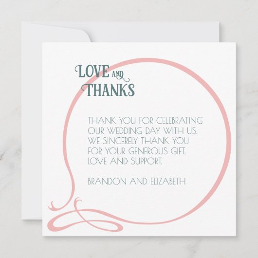  kunst nieuwe dusty roze vlinderbruiloft bedankkaart (Voorkant)