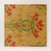 Kunst nieuwe elegante bloemen Victoriaans Legpuzzel (Horizontaal)