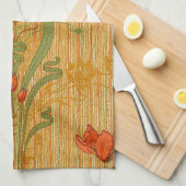 Kunst nieuwe elegante bloemen Victoriaans Theedoek (Quarter Fold)