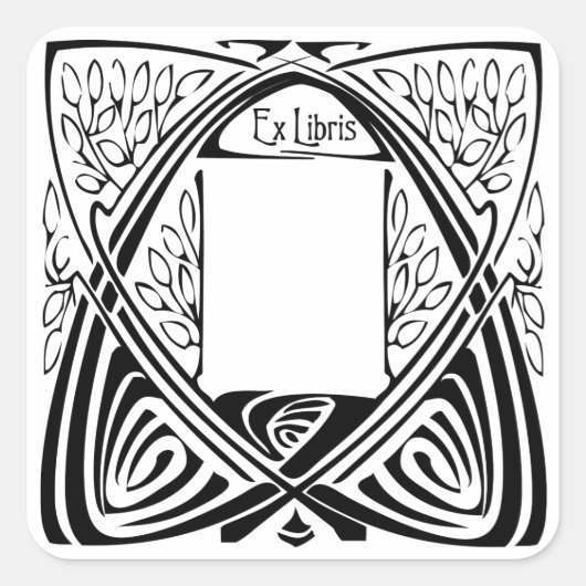 Kunst Nieuwe  Ex Koekplaatetiketten Vierkante Sticker (Voorkant)