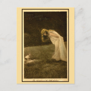  kunst nieuwe foto blije verjaardag , nymph briefkaart