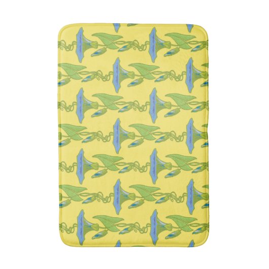 Kunst Nieuwe gele Ipomoea bloembehangenvodder Badmat (Voorkant Verticaal)