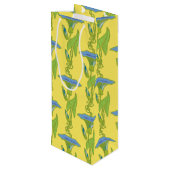 Kunst Nieuwe gele Ipomoea bloembehangenvodder Wijn Cadeautas (Achterkant Gekanteld)