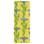 Kunst Nieuwe gele Ipomoea bloembehangenvodder Wijn Cadeautas (Voorkant)