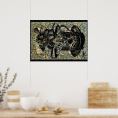  Kunst Nieuwe Ingevulde Teacup Poster (Keuken)