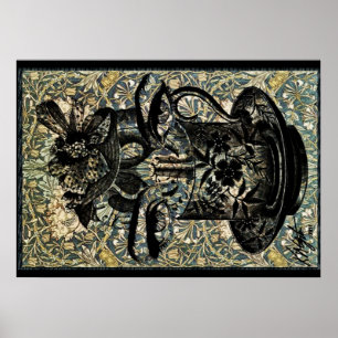 Kunst Nieuwe Ingevulde Teacup Poster