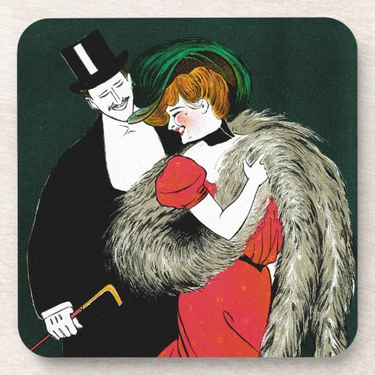  Kunst Nieuwe, Italiaanse Mode Liefde Romance Bier Onderzetter (Voorkant)