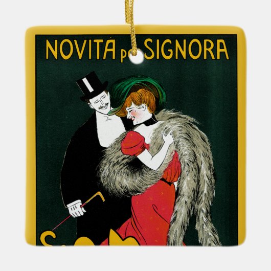  Kunst Nieuwe, Italiaanse Mode Liefde Romance Keramisch Ornament (Voorkant)