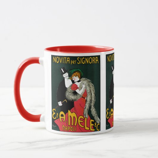  Kunst Nieuwe, Italiaanse Mode Liefde Romance Mok (Links)