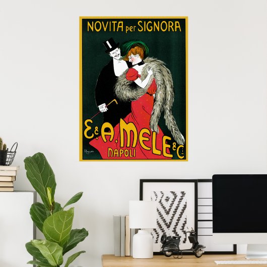 Kunst Nieuwe, Italiaanse Mode Liefde Romance Poster (Thuiskantoor)