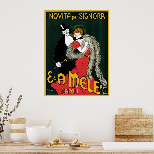  Kunst Nieuwe, Italiaanse Mode Liefde Romance Poster (Keuken)