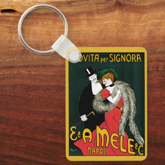  Kunst Nieuwe, Italiaanse Mode Liefde Romance Sleutelhanger (Voorkant)