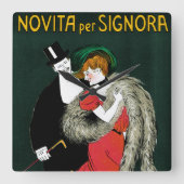  Kunst Nieuwe, Italiaanse Mode Liefde Romance Vierkante Klok (Voorkant)