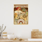  Kunst Nieuwe Koekjes Ad door Alphonse Mucha Poster (Keuken)