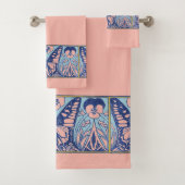  Kunst Nieuwe Kunst Butterflies en Pansies Bad Handdoek (Insitu)